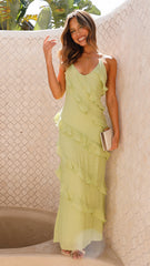 Sophia Maxi Dress - Lime