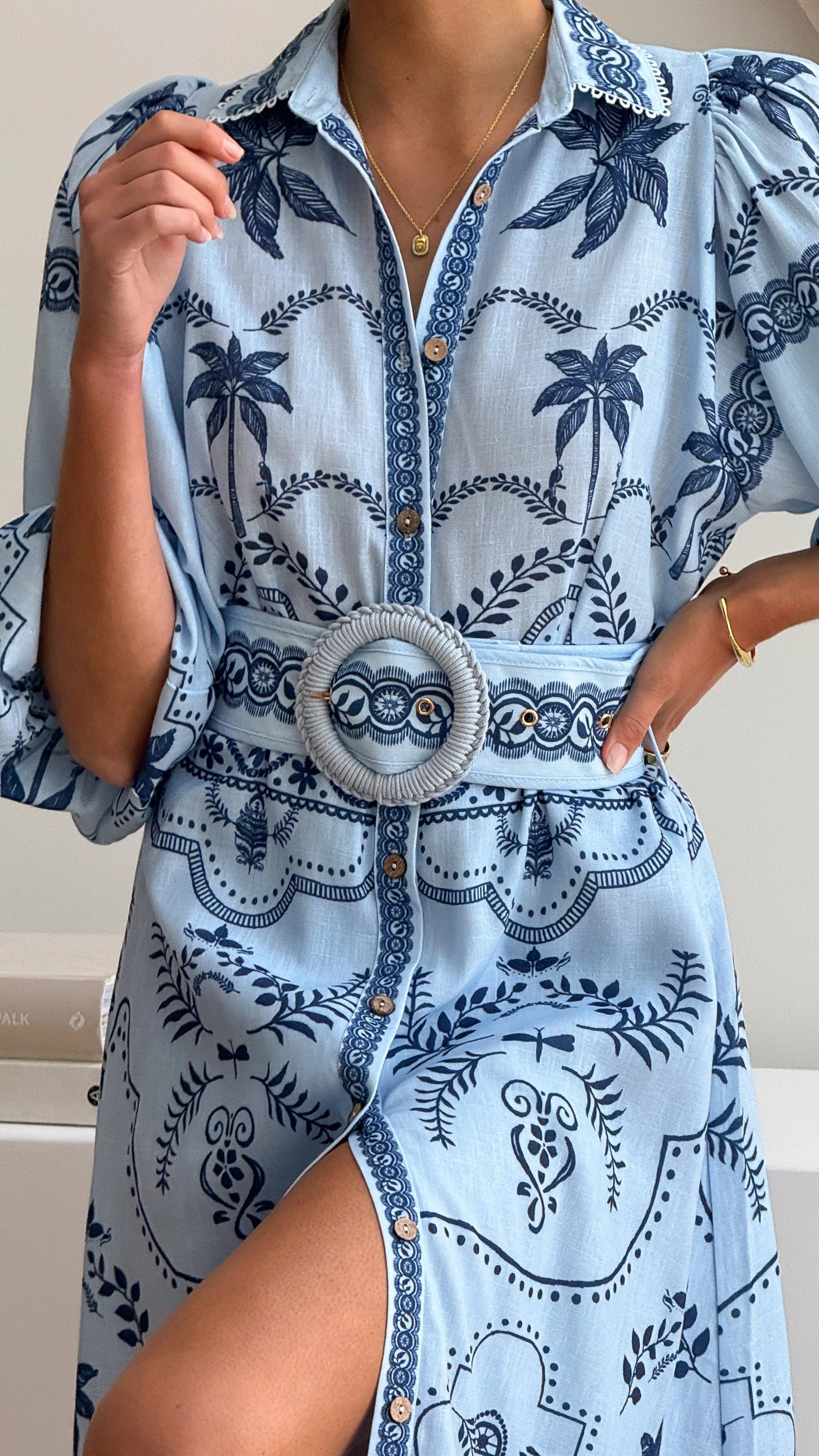 Xander Long Sleeve Maxi Dress - Indigo