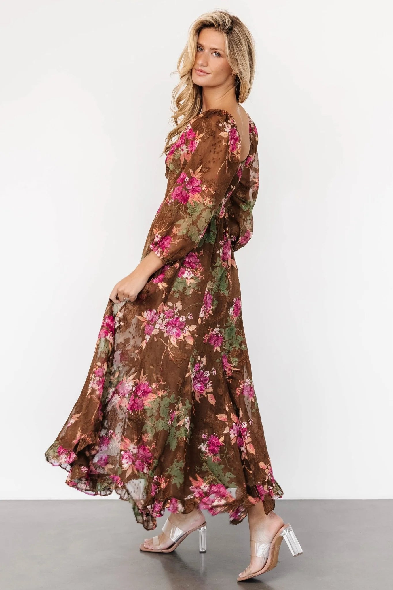 Estefania Maxi Dress | Brown Floral