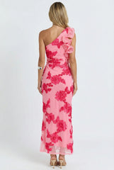 Bougainvillea One Shoulder Maxi Dress